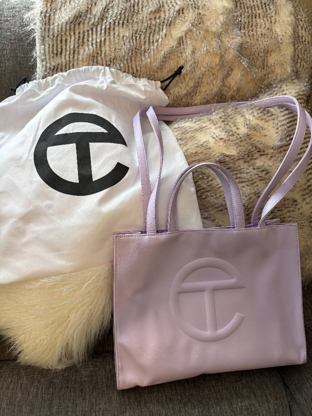 Telfar Medium Shopping Bag Lavender with Dust Bag